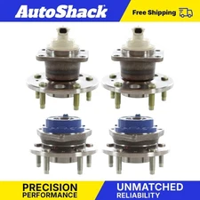 Front Rear Wheel Hub Bearing Assemblies for 2000-2013 Chevrolet Impala