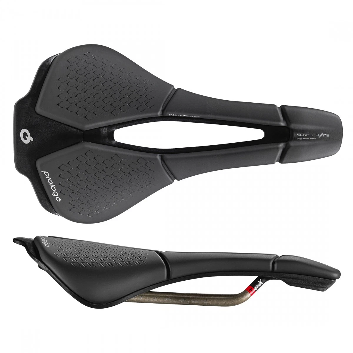 Prologo Scratch M5 Pas Saddle - Black 140mm Width Ti-rox Rails