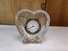 Vintage Waterford Crystal Heart Shaped Desk Clock