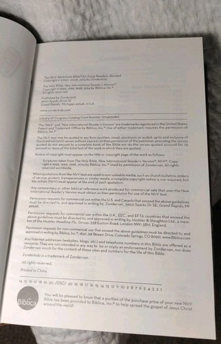NIrV, Adventure Bible for Early Readers, Hardcover, Full Color - LIKE NEW - 第 5/9 張圖片