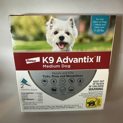 K9 Advantix II Flea & Tick Treatment & Prevention for Medium Dog 2 Dose 0631