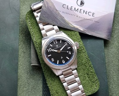 Clemence Munro Pitch Black Automatic 150m Microbrand Watch w/Bracelet SOLD OUT