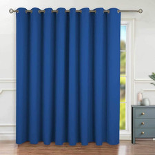Royal Blue Thermal Blackout Sliding Door Curtain 180x96 Inches