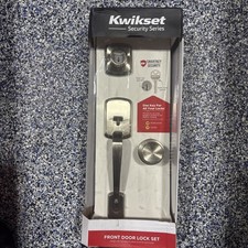Kwikset Henley Entry Door Handleset w/ Deadbolt Lock  Round Knob 96870-185 New