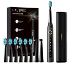 5 x Electric Toothbrush FAMILY PACK Sonic Black 8 Heads 5 Modes UBS Case HAUSPRO