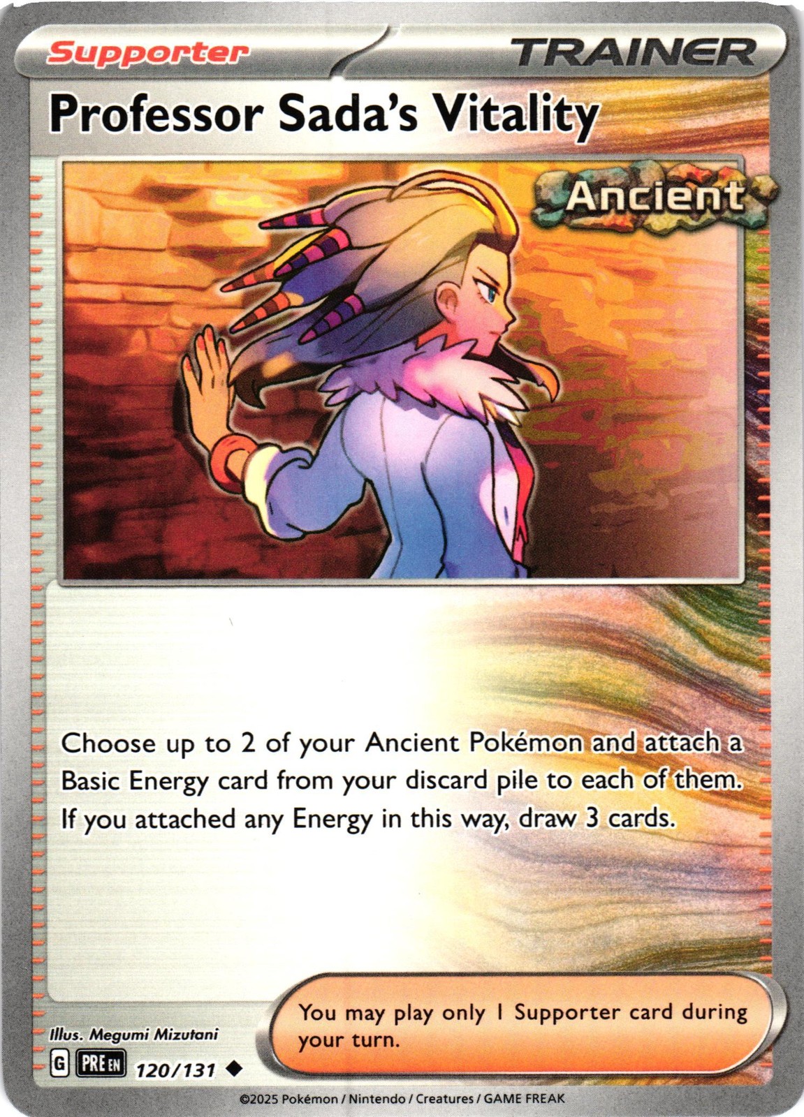 Professor Sada's Vitality 120/131 Uncommon SV: Prismatic Evolutions Near Mint