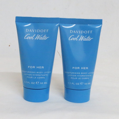 Davidoff Cool Water For Her Moisturising Body Lotion 50ml x 2 (100ml)