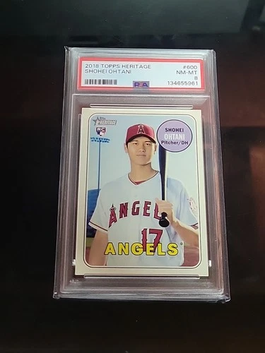 2018 Topps Heritage High Number Shohei Ohtani #600 Rookie Card PSA 8 NM-MT