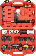 ATPEAM 18pcs Radiator Pressure Pump Cooling System Car Leak Tester Detector Tool