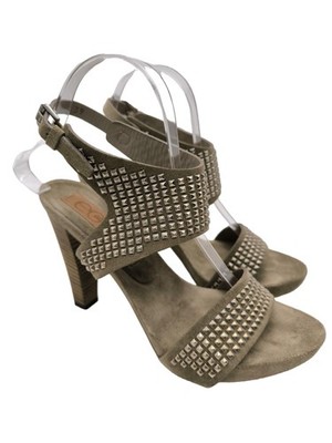 ALBERTO GOZZI High Heel Sandaletten Damen Sandaletten Gr. DE 39 grüngrau