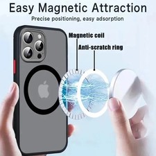 For iPhone 17 16 15 14 13 12 11 Pro Max Case Mag Safe Magnetic Camera Lens Cover