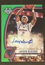 2024-25 Bowman U Chrome Prospect Green Refractor Auto /99 Layden Blocker #95