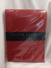 New Ralph Lauren Home Tablecloth Oblong Brick Red Basketweave 70x104"