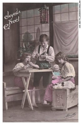 CAR-AEZP13-0739-FILLETTE-POUPEE - Joyeux Weihnachtsmann - Grete Reinwald