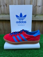 VINTAGE Adidas ROUGE 80s casuals SUEDE GUM CITIES SHOES 2021 UK 7.5 BNIB