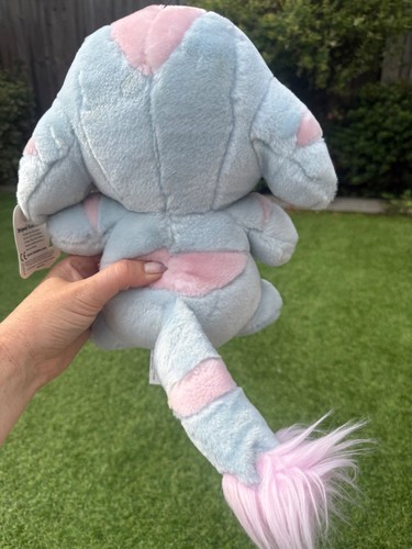 Peluche Kacheek Neopets grande a righe blu edizione limitata 2002 raro etichette Y2K - Foto 6 di 6