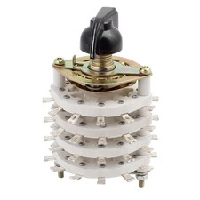 4 Pole 11 Position Four Decks Band Channel Rotary Switch Selector with Caps