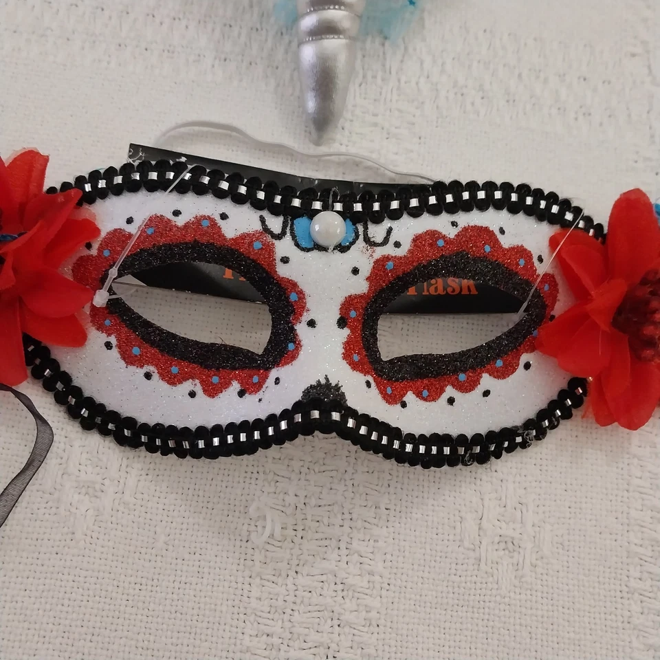 4 Masqerade Masks 3 Day Of The Dead And 1 Unicorn All New #C026 - Image 3 of 4
