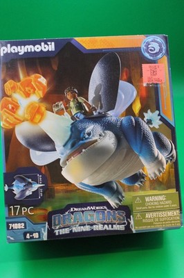 Playmobil 71082 Dragons Nine Realms Plowhorn & D'Angelo Set 17 PC Sealed