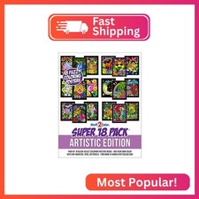 Super Pack of 18 Fuzzy Velvet Coloring Posters (Artistic Edition) - Great for Fa