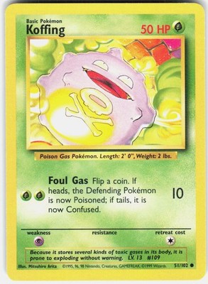 Koffing 051/102 Base Set Pokemon