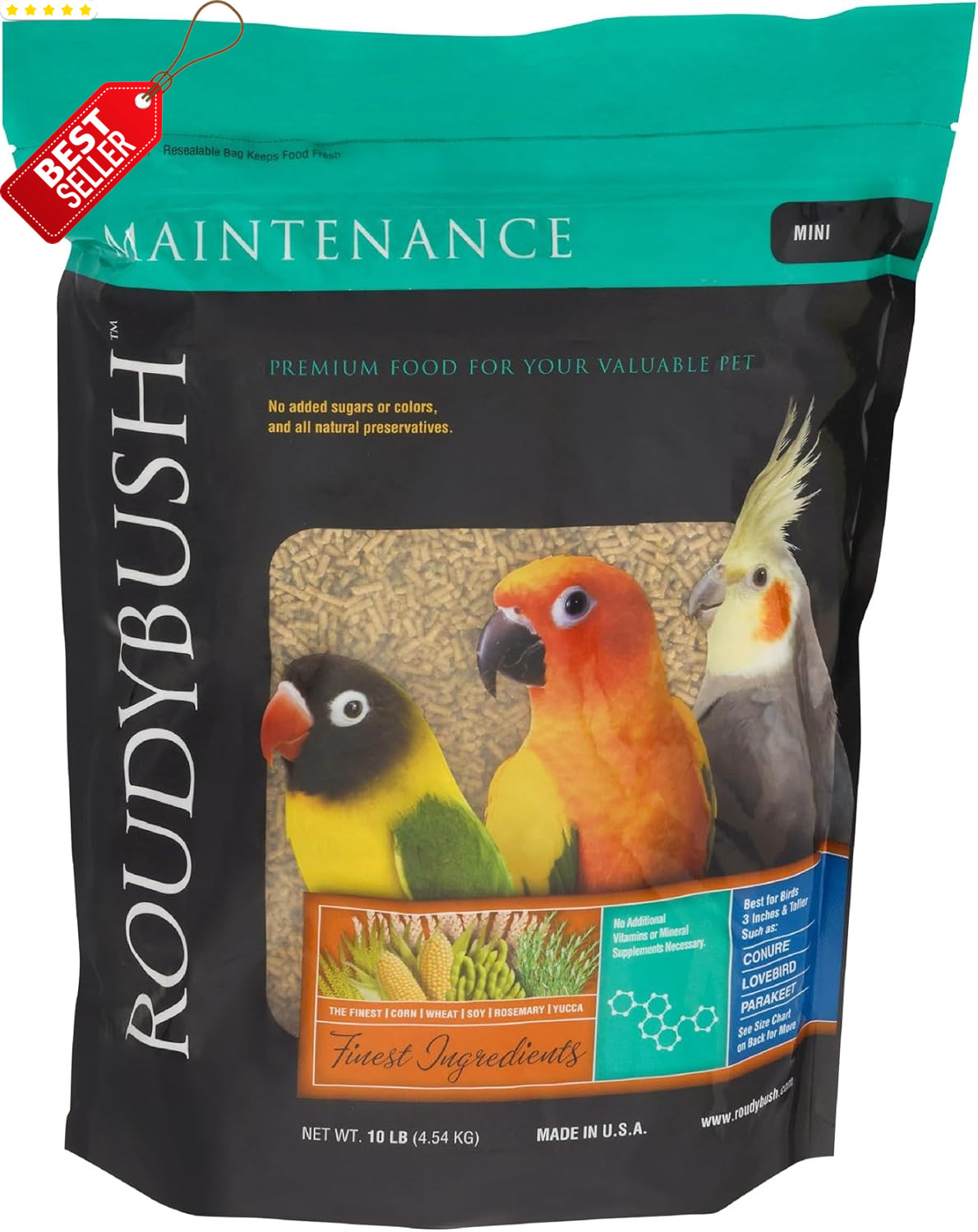 Pellets Daily Maintenance Nutrition Corn Wheat Soy 10lb Mini