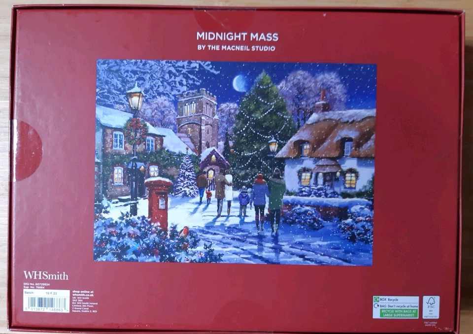 WH Smith MIDNIGHT MASS by MacNeal Studio 1000 Piece Jigsaw Puzzle BRAND NEW - Image 2 of 4