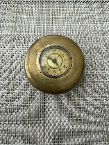 RARE RONSON ART DECO MALTESE FALCON TOUCH TIP LIGHTER WITH CLOCK  FL174 ** Clock
