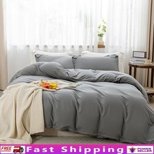 Luxury Duvet Cover Set Soft Microfiber Hidden Zipper Breathable Home Decor New