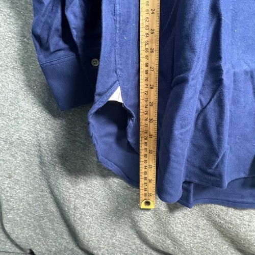 PINK Thomas Pink Mens Dress Shirt Blue Button Down Size XL NWOT Fleece soft - Picture 6 of 8