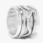 925 Sterling Silver Spinning Fidget Ring Anxiety & Meditation Handmade Boho Ring