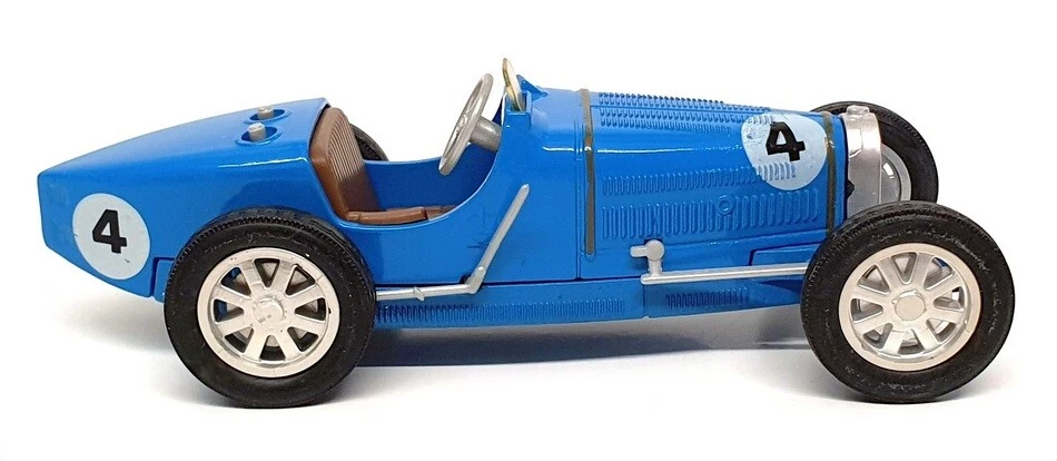 Matchbox 11cm Long Diecast Y11 - 1932 Bugatti Type 51 Race Car #4 - Blue - Image 3 of 4