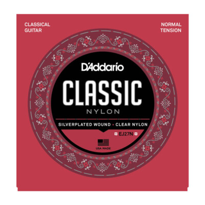 D'Addario EJ27N Student Nylon Classical Guitar Strings normal tension
