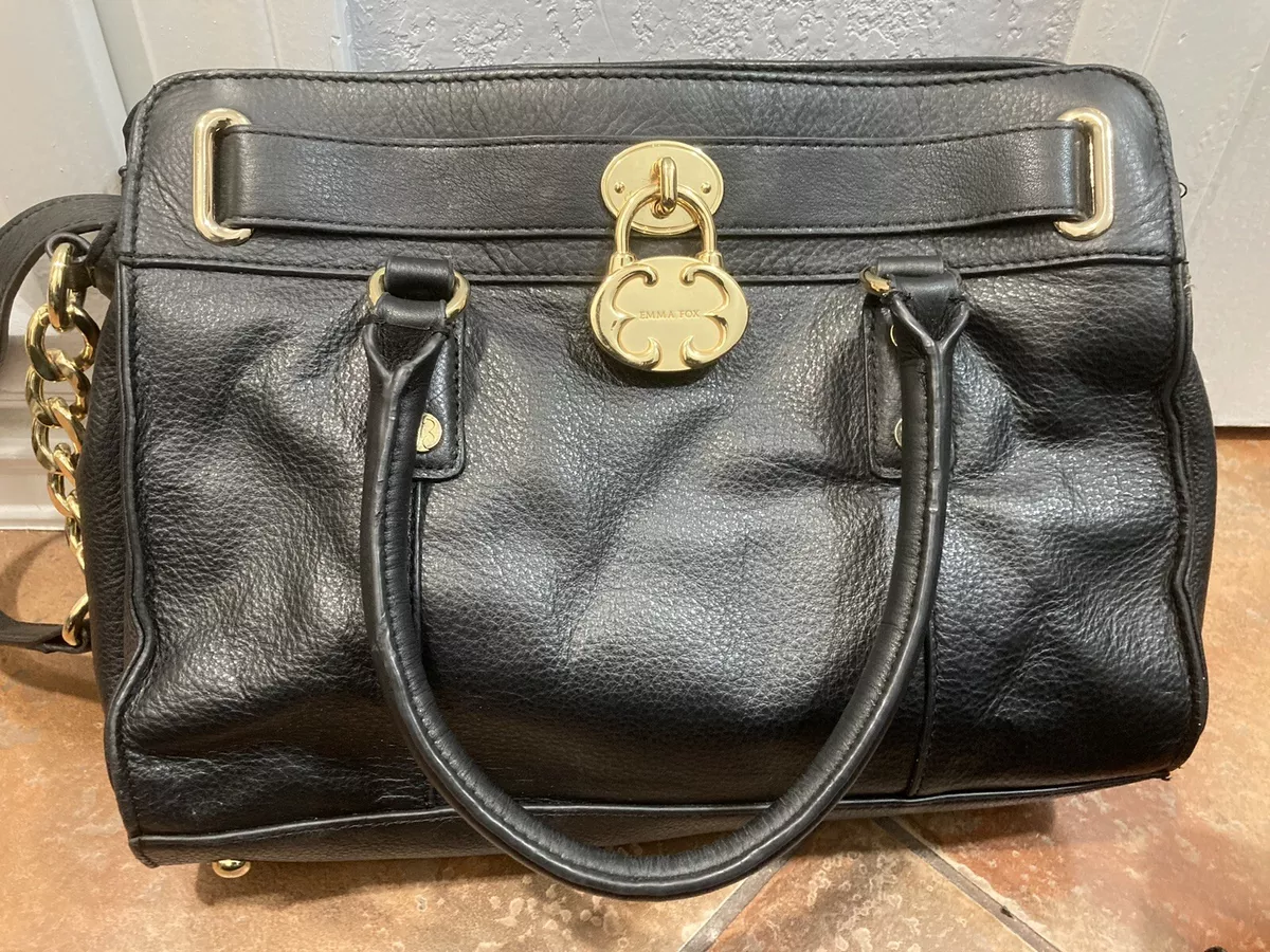 Emma Fox | Bags | Emma Fox Black Buttery Leather Crossbody Shoulder Bag  Purse | Poshmark