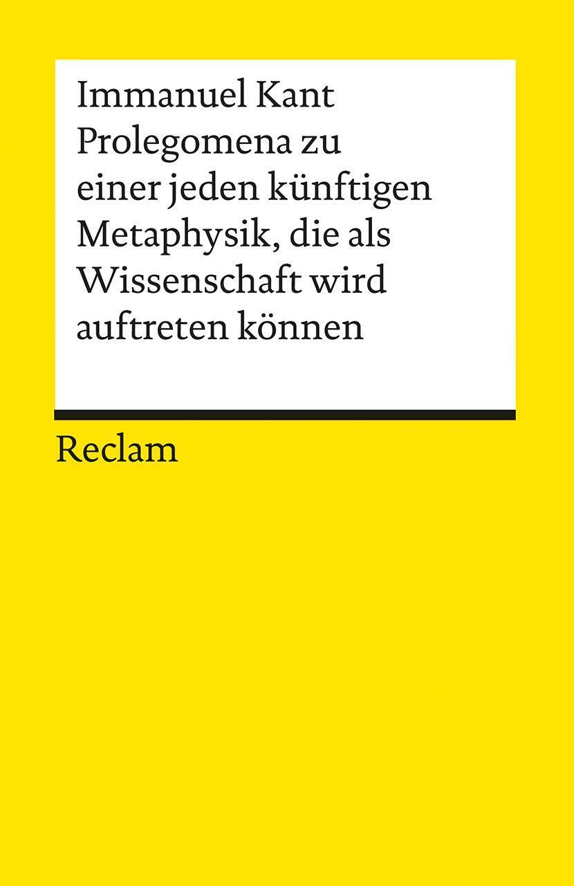 Thumbnail - Prolegomena Zu Einer Jeden Künftigen Metaphysik, Die Als Wissenschaft