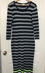 Boutique Metallic Striped Dress Size S 