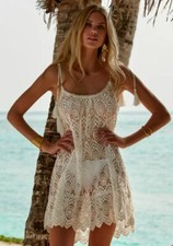 MELISSA ODABASH WHITE CROCHET ANA LACE DRESS ONE SIZE NEW STUNNING £230