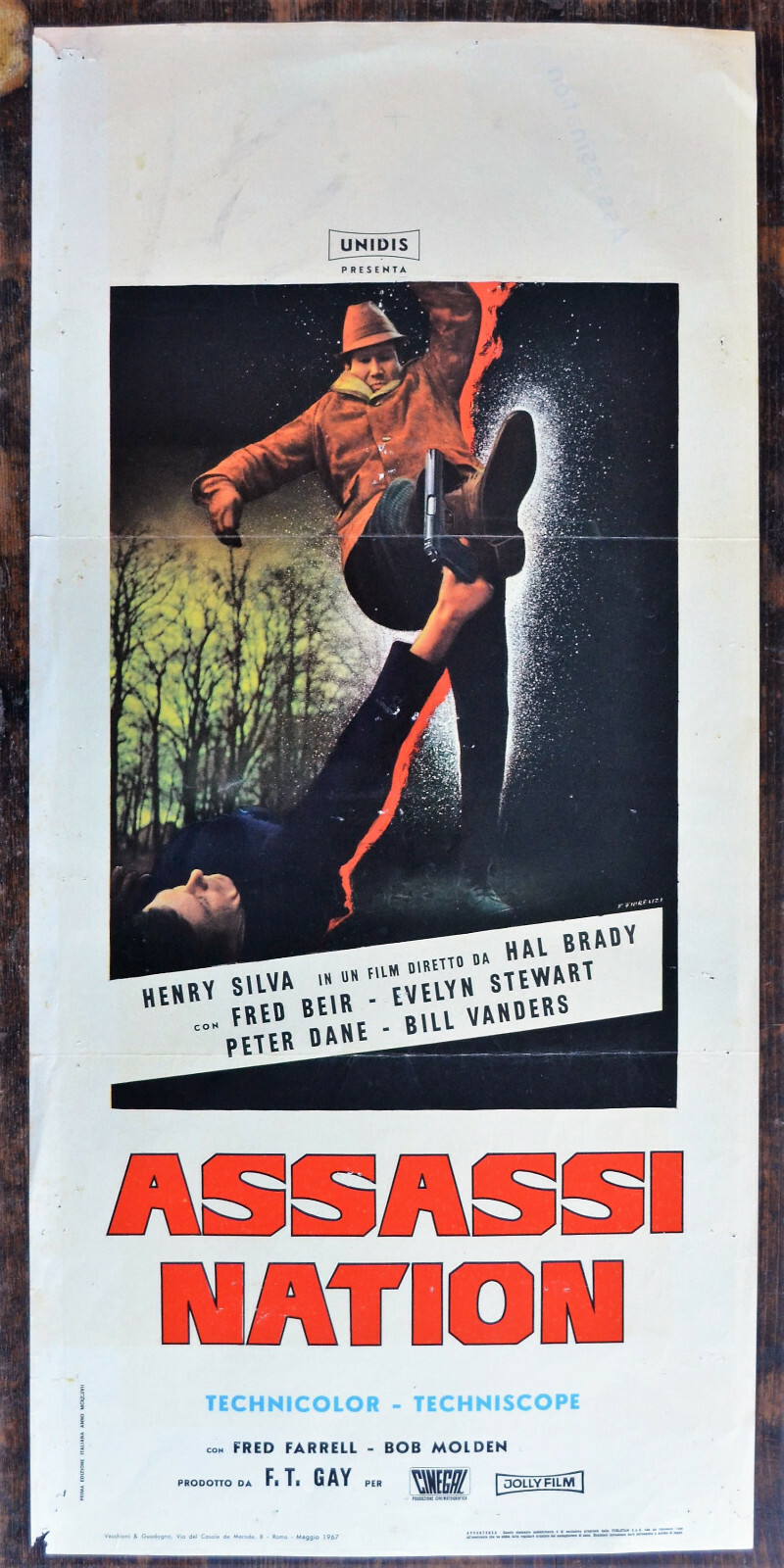 Locandina originale film Assassination (1967) - Regia di Emilio P. Miraglia
