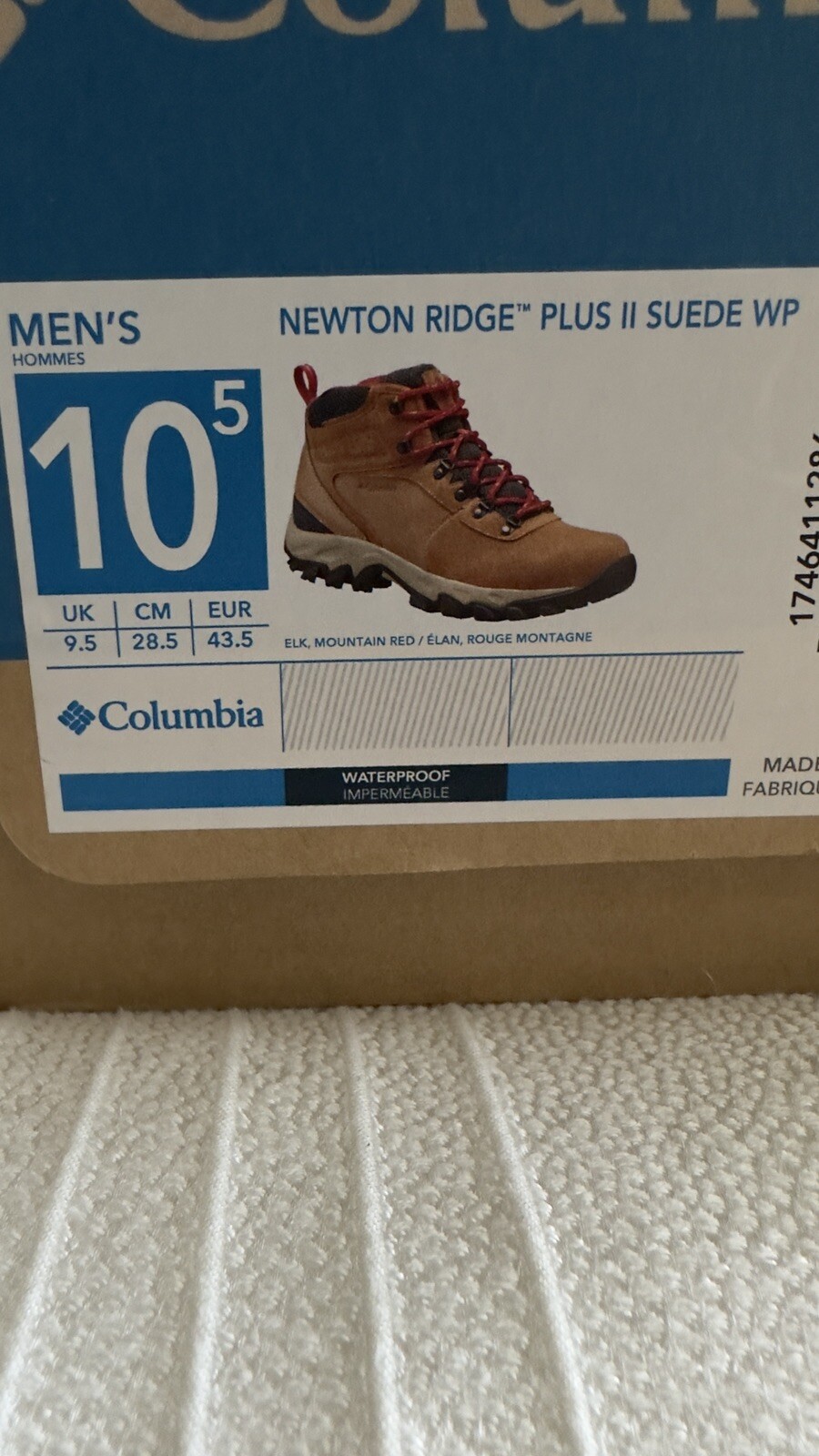 Columbia Men's Newton Ridge&trade; Plus II Suede Waterproof Hiking Boot Size 10.5