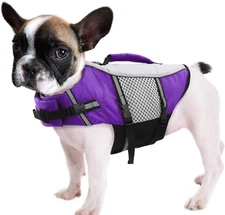 Dog Life Jacket Swimming Vest Lightweight High Reflective Pet Lifesaver with Lif