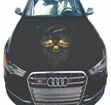 Vinyl Car Hood Wrap Graphics Decal Sticker Golden Skull Full Color Hood Graphics Vinyl Car Hood Wrap Graphics Decal Sticker Golden Skull Full Color Hood Graphics