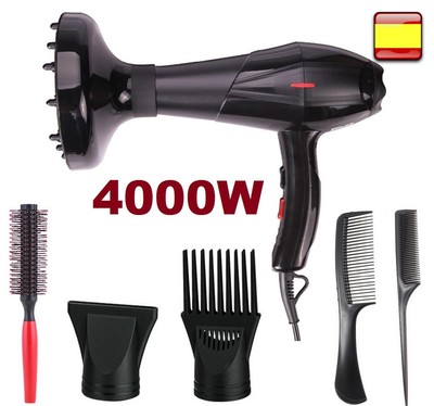 Secador de pelo profesional 4000watts 3 temperaturas 2 velocidades 6 en 1 |  eBay