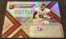 2018 ELITE DRAFT PICKS **CHASE EDMONDS** RC AUTOGRAPH ROOKIE *CARDINALS* NRMT