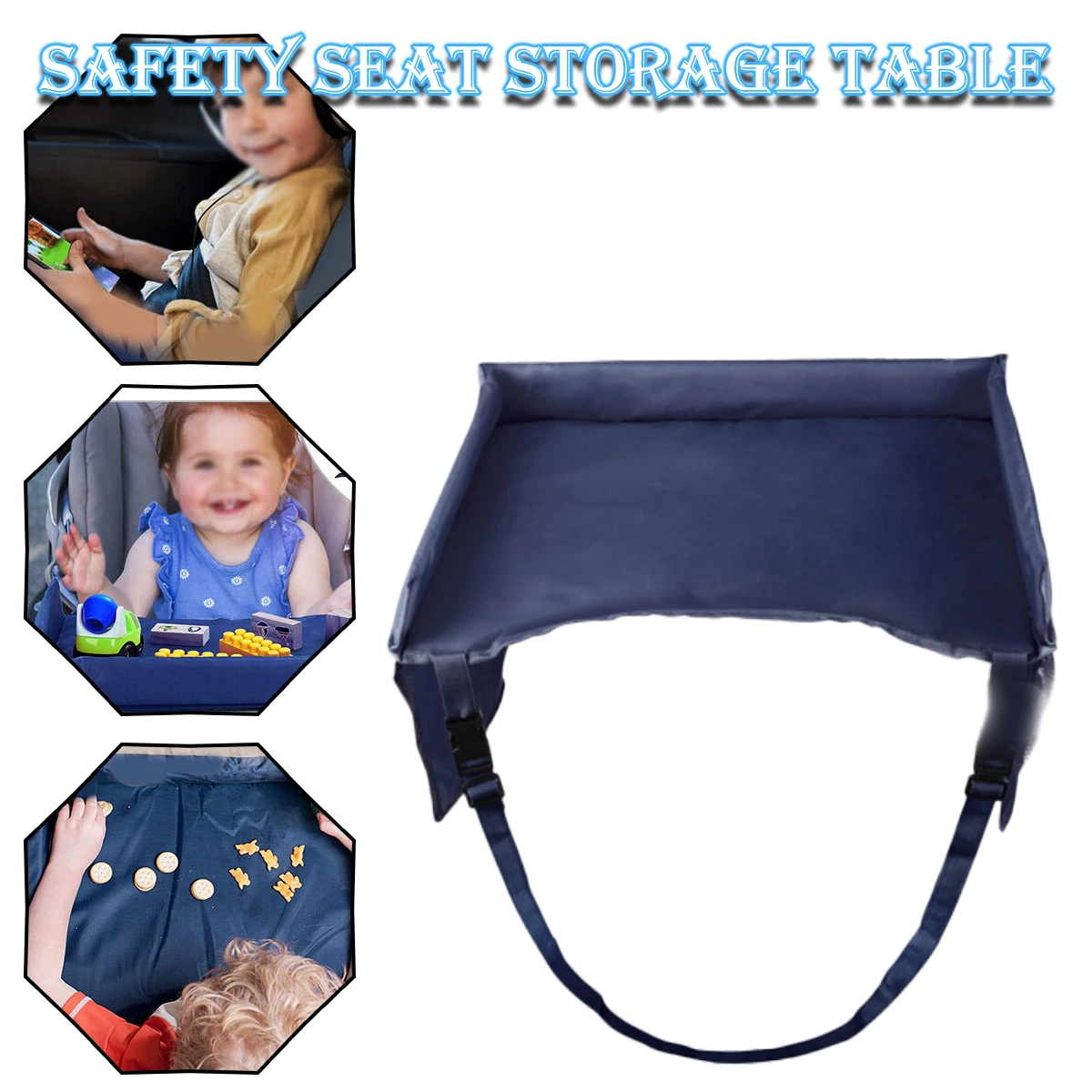 Kids Car Activity Tray Waterproof Kid Travel Tray for Car Seat