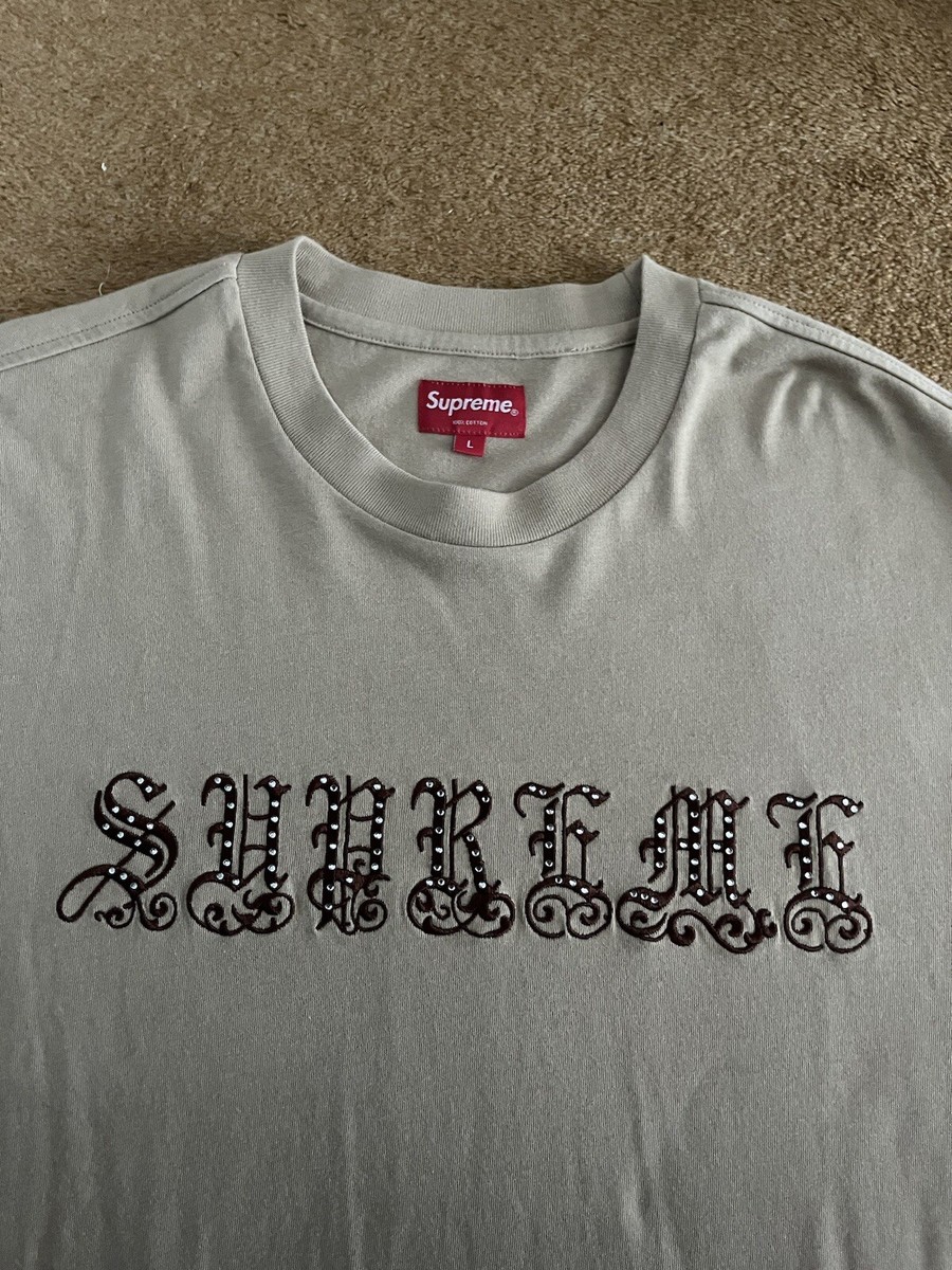 Supreme Old English Rhinestone S/S Top Supreme Old English