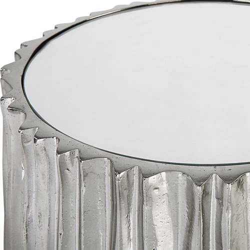 Echo Drink Table Mirror Top Glass Modern Contemporary ~ Uttermost 22950 - Picture 3 of 5