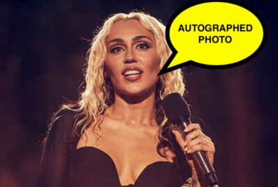 MILEY CYRUS signiertes 16 x 12 Foto Display Abrisskugel COA