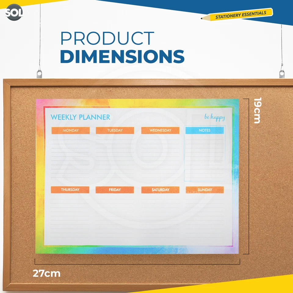 Weekly Planner Pad Daily To Do Food Meal List Organiser 52 Tear Off Sheets Notes - Image 2 of 4
