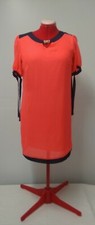 Sexy women orange cocktail formal prom evening party dress medium size Italian  