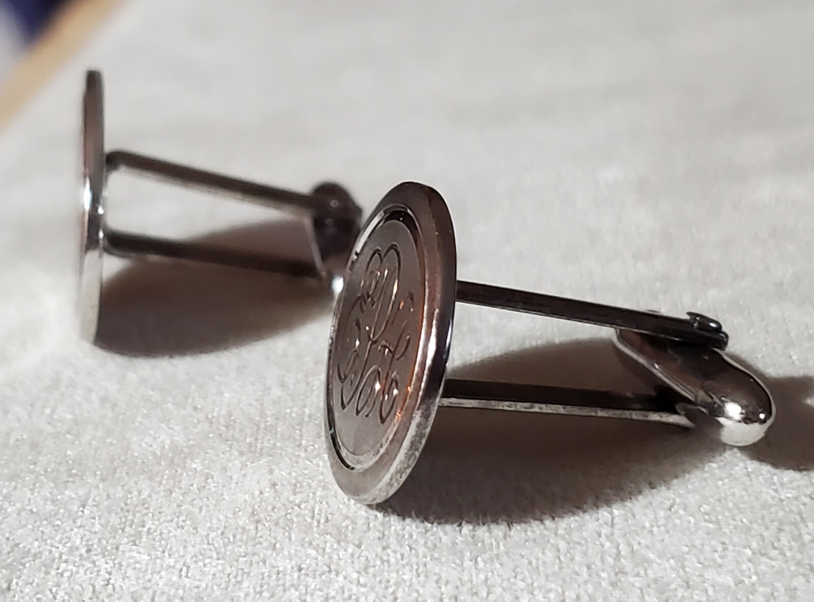 ☆ Monogram Initials "E P A" Cufflinks ☆ Sterling … - image 5